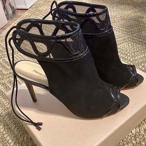 Alexandre Birman Mixed Media Tie Back Cage Sandal